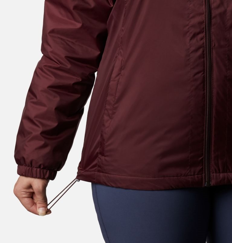 Women's Columbia Switchback Sherpa Lined Jackets Burgundy | Plus Size CA-W6C48